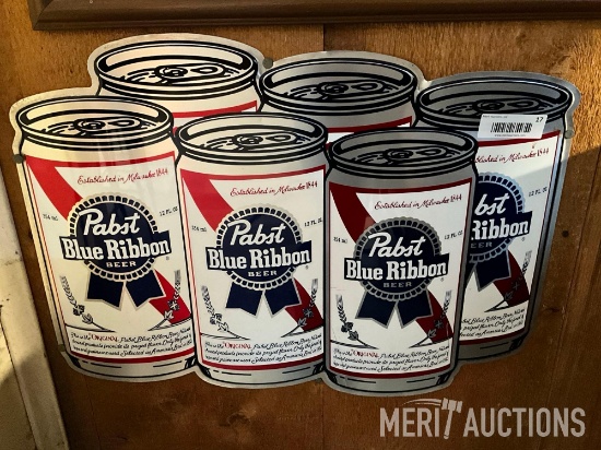 Pabst Blue Ribbon Metal Advertising Sign
