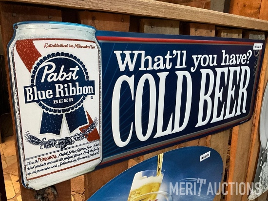 Pabst Blue Ribbon Advertising Sign