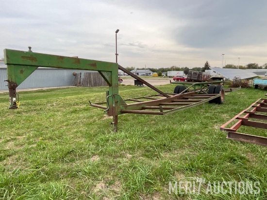 Shop built 12 bale hay trailer