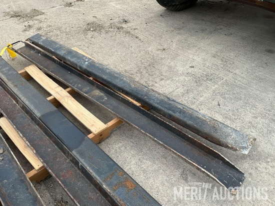 Set of 6ft. pallet fork extensions
