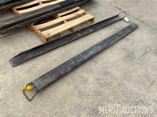 Set of 6ft. pallet fork extensions
