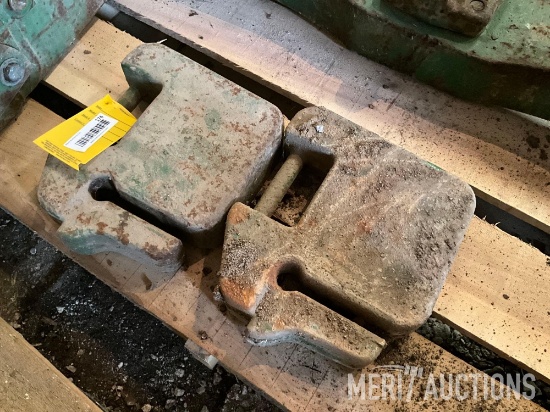 (2) John Deere compact tractor weights