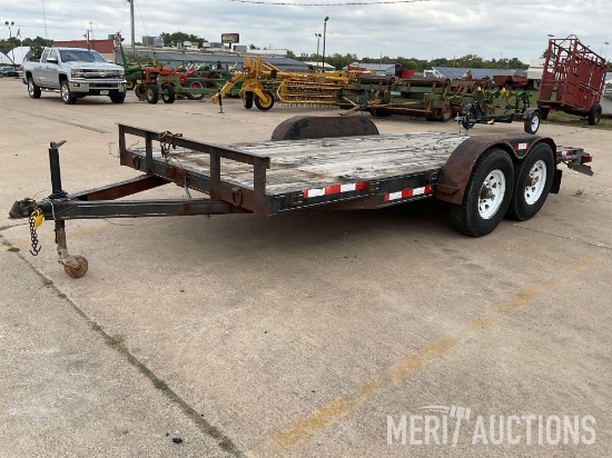 2001 Baxter 7ft. x 16ft. flatbed trailer