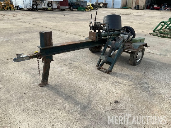 Shop built portable log splitter