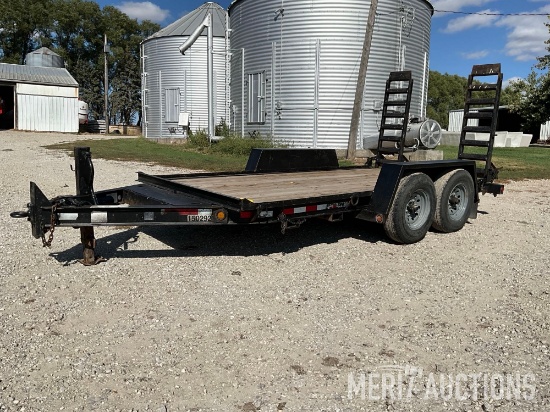 Shop built 82in. x 14ft. HD skid loader trailer