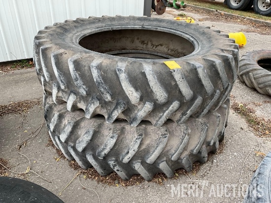 (2) 18.4R tractor tires