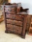 Dark Wood (5) Drawer Dresser