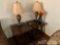 (2) End Tables with Lamps and Vase Decor