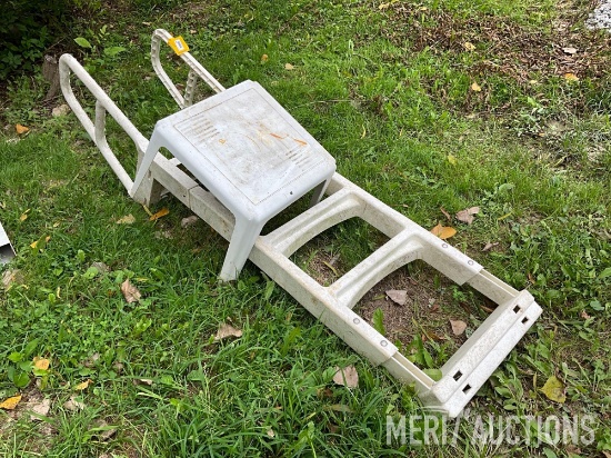 Poly Pool Ladder and Poly Side Table