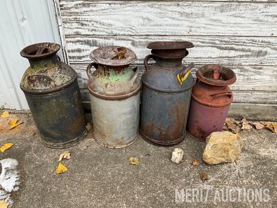 (4) Vintage Milk Cans