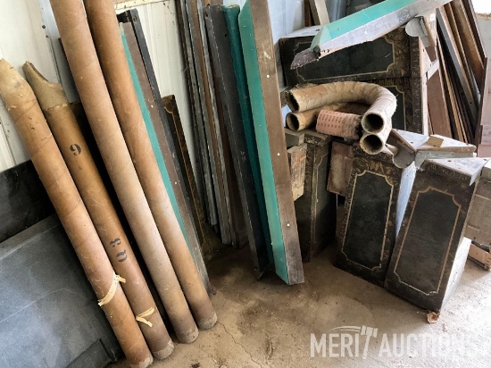Disassembled Vintage Brunswick 4x8 ft. Pool Table