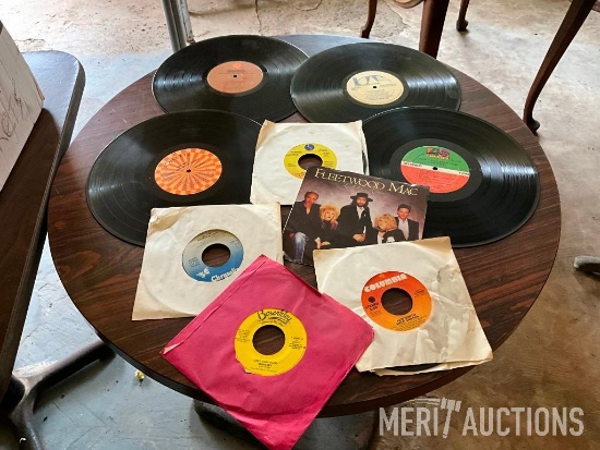 Box of 45 and 33 Record Albums