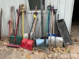 Assorted Long Handled Yard and Shop Tools