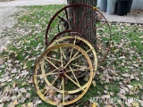 Assorted Vintage Wagon Wheels