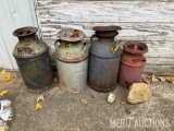 (4) Vintage Milk Cans