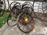 Assorted Small Steel Wagon Wheels