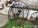 (3) 53in. Steel Wagon Wheels