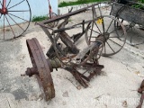 Antique Steel Wheel Wagon Axle and Cart