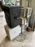 Assortment of Window Air Conditioners and Speaker