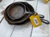 (3) Cast Iron Skillets