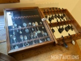 Collectable Spoons and Display Case