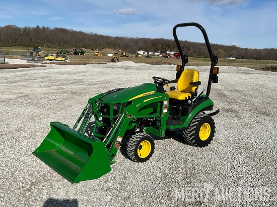 2023 John Deere 1025R MFWD Compact Tractor with John Deere 120R Loader