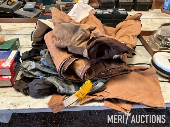 Berne Lg. coveralls, Carhartt bib overalls, and other clothing