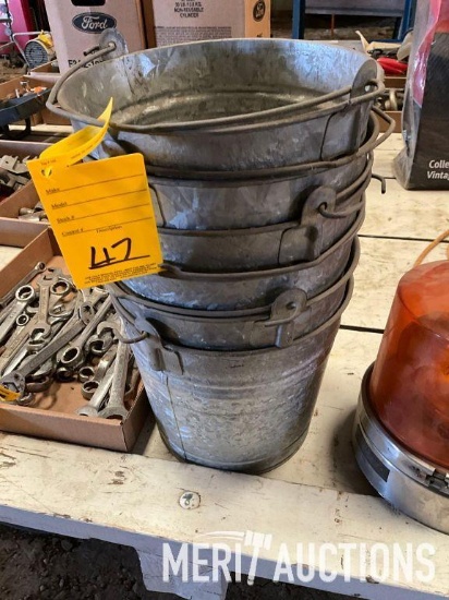 (6) old style beer buckets