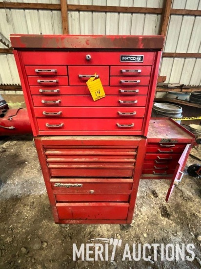 Snap On 7 drawer bottom box & Matco 9 drawer top box