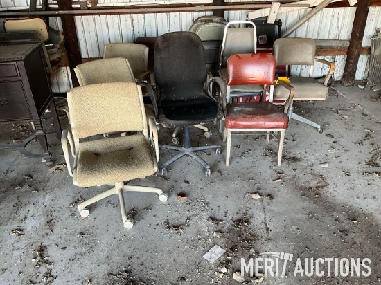 Large selection of metal chairs