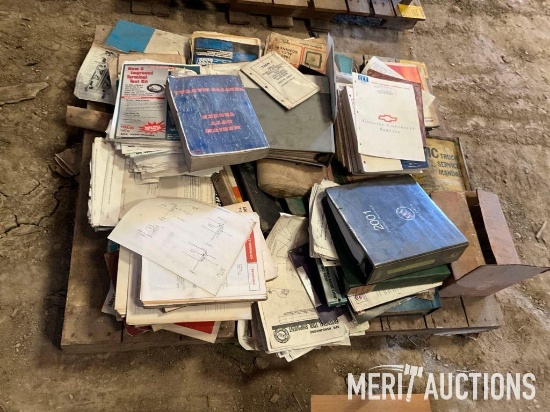 Pallet of GM automotive books