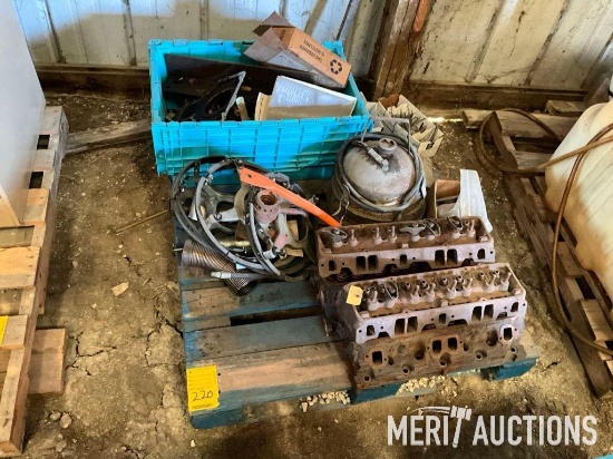Pallet of automotive parts