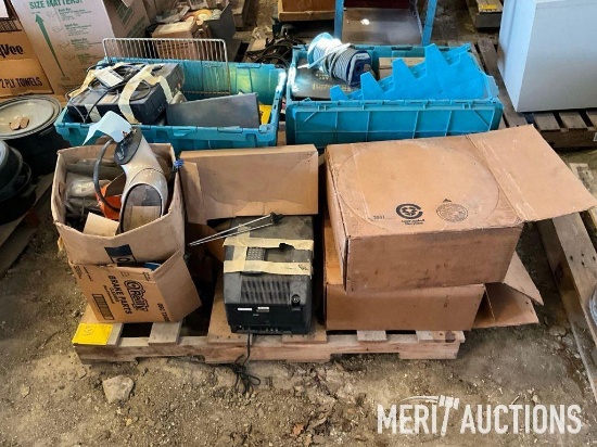 Pallet of assorted GM parts and service manuals