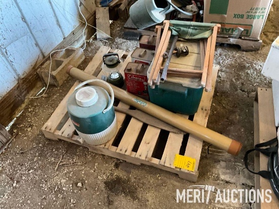 Pallet of fishing supplies