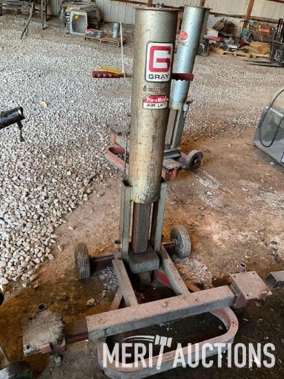 Gray air operated bumper jack