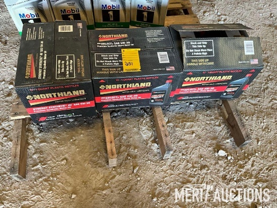 (3) cases Northland 5W-30 synthetic motor oil