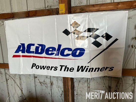 Vinyl AC Delco banner "Powers The Winners"