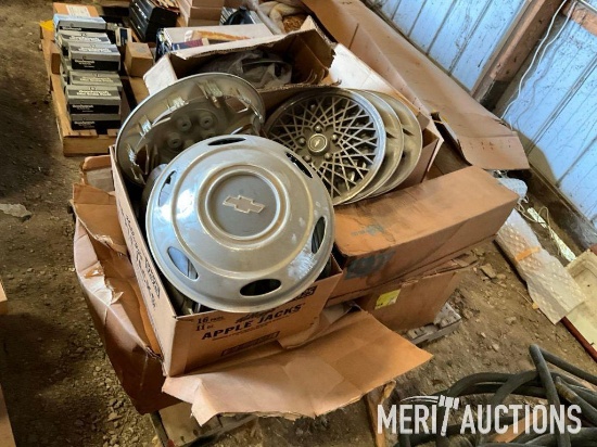 Pallet of hub caps
