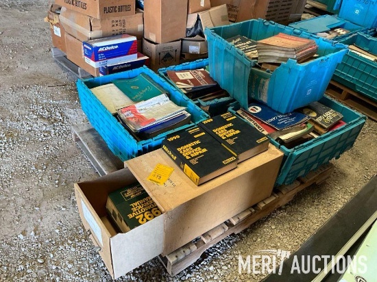 Pallet of shop manuals
