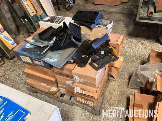 Pallet of splash guards, lisence plate brakets