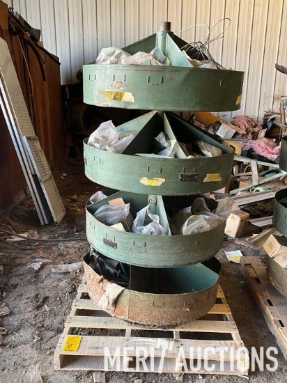 (4) tier rotating parts bin