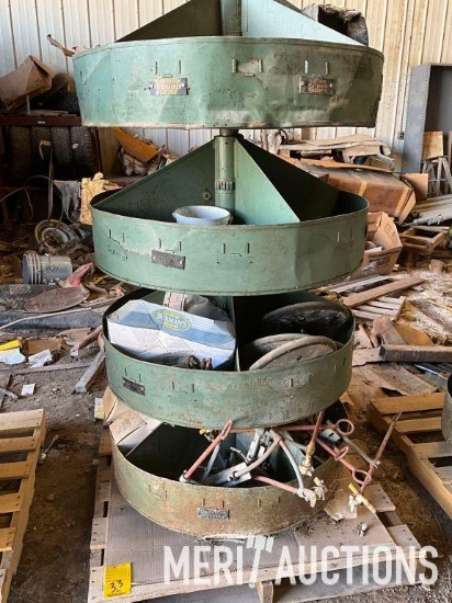 (4) tier rotating parts bin