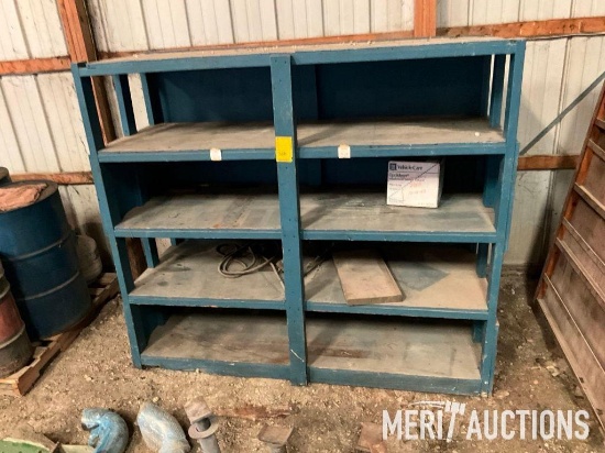 Wooden shop shelving