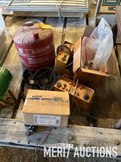 Vintage monitor for planter, gas can