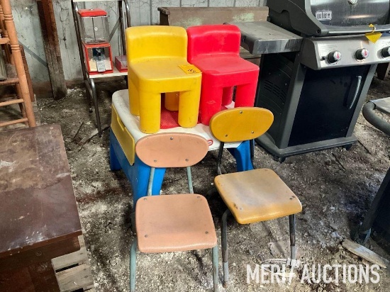 Childs chairs and ploy table
