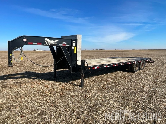 2003 Mustang Trailers 102in. x 30ft. flatbed trailer