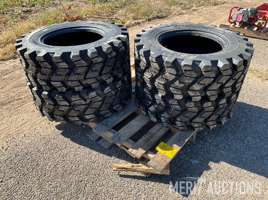 Set of 4 Forerunner 10-16.5 N.H.S. Skidsteer Tires