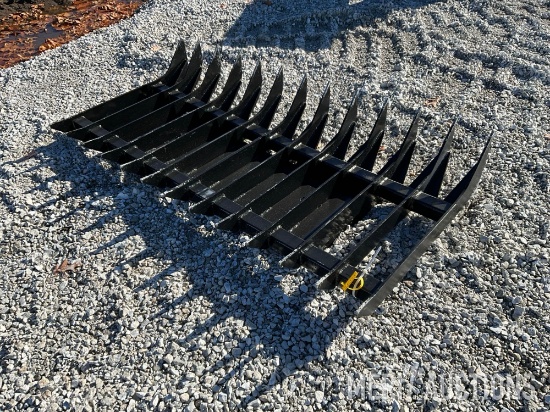70in. Skidsteer Root Rake