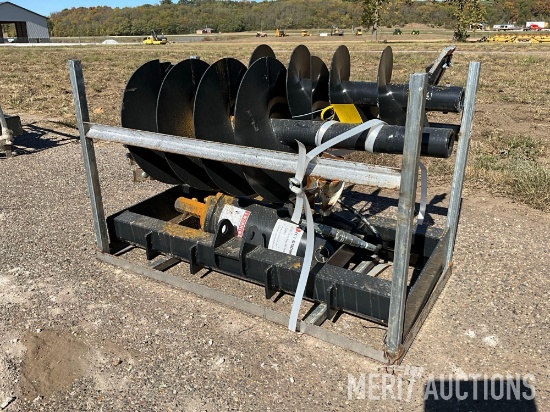 New JCT Skidsteer Hydraulic Post Hole Digger