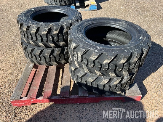 Set of 4 Forerunner 10-16.5 N.H.S. Skidsteer Tires